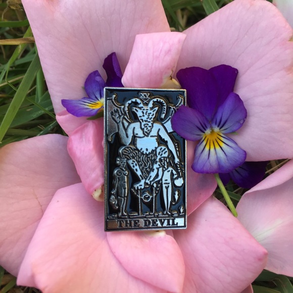 Accessories - 🦇 48HR SALE "The Devil" Tarot Card Enamel Pin